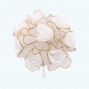3" Diameter Satin Silk Flower 12X12 | White 3" Diameter Satin Silk Flower 12X12 | White